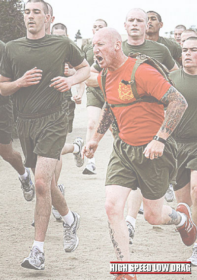  high speed low drag soldier jogging